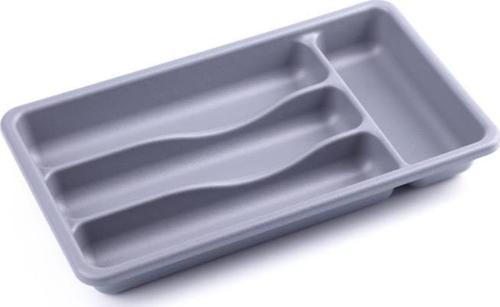Plastik 4 Bölmeli Gri Çekmece İçi Kaşıklık Organizer Düzenleyici 36CM×20CM