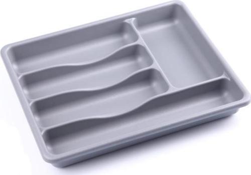 Plastik 5 Bölmeli Gri Çekmece İçi Kaşıklık Organizer Düzenleyici 36CM×29CM
