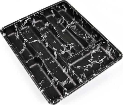 Plastik 7 Bölmeli Siyah Çekmece İçi Kaşıklık Organizer Düzenleyici 36CM×31.5CM