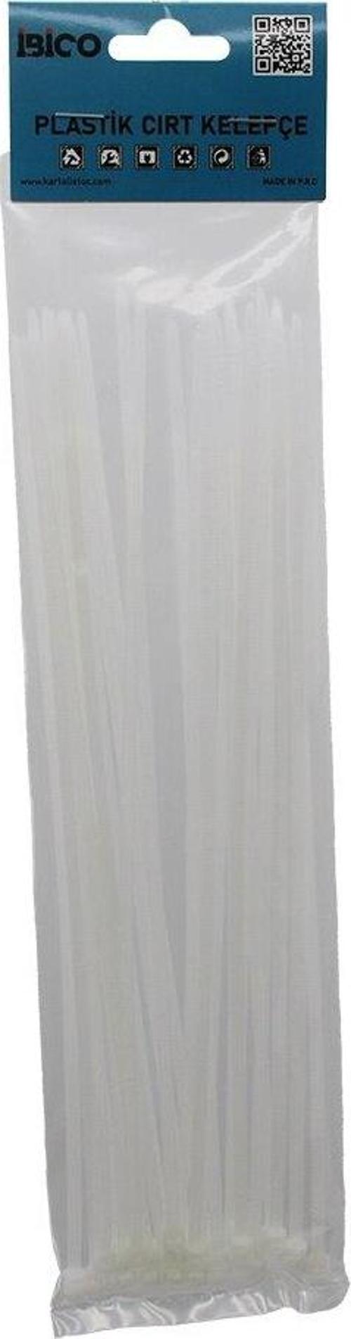 25PCS   BEYAZ   3.6X250MM  PLASTİK CIRT KELEPÇE (2818)
