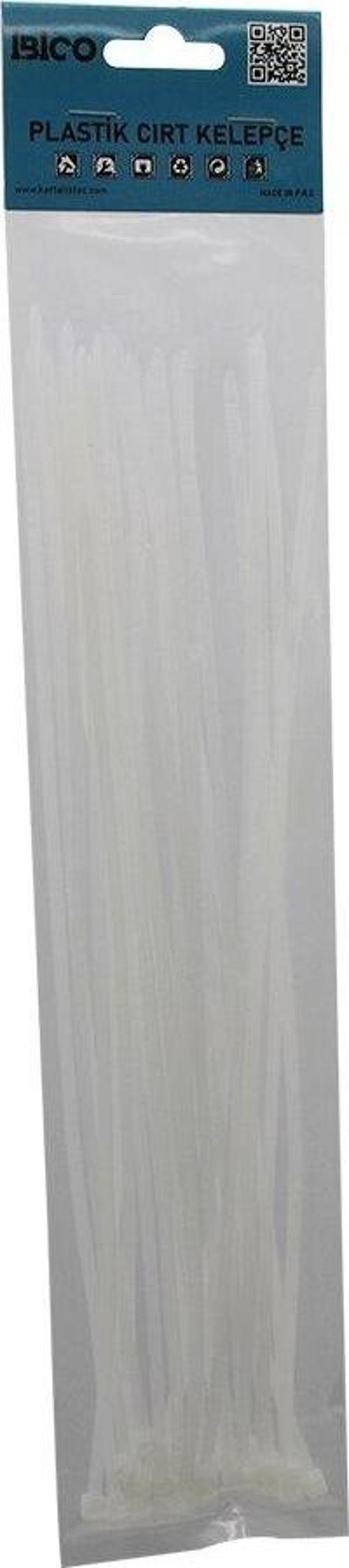 25PCS   BEYAZ   3.6X300MM  PLASTİK CIRT KELEPÇE (2818)