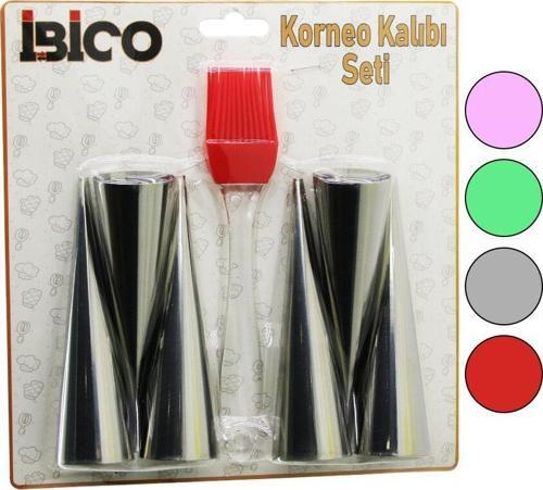 7PCS 6-KORNEO KALIP - 1-SİLİKON FIRÇA PASTA DEKORASYON SETİ ÇAP:3.4CM X UZUNLUK:12CM (2818)