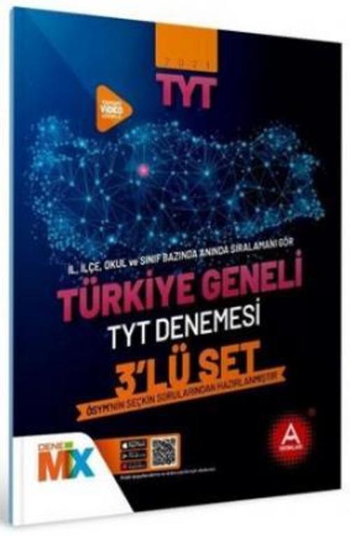 A Yayınları Türkiye Geneli Tyt Çıkmış Sorular Denemesi 3'lü Set
