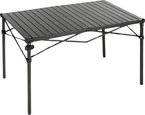Volcano XL Katlanabilir Alüminyum Kamp Masası (120x71x71cm)–Siyah