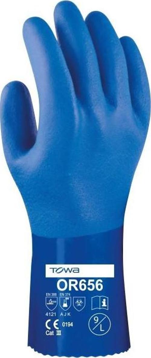 OR656 Pamuk Astar Üzerine PVC Kaplı İş Güvenliği Eldiveni