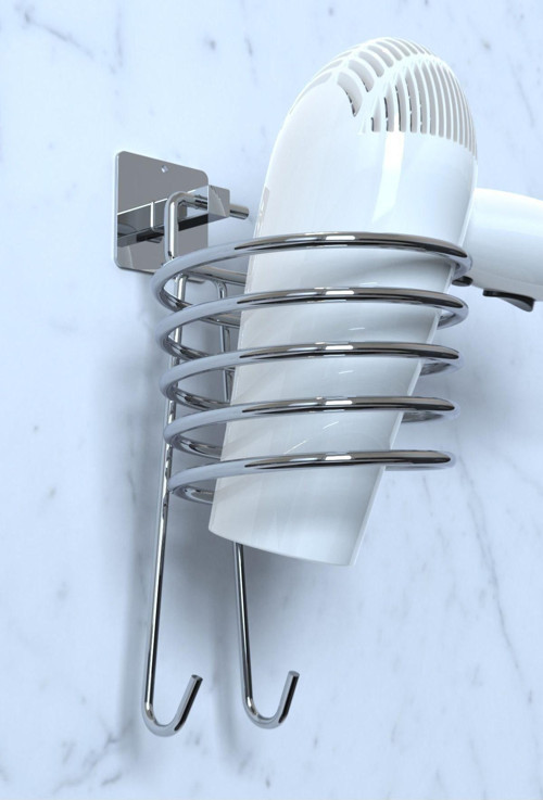 Yapışkanlı Gümüş Fön Makinesi Askısı Saç Kurutma Makinesi Tutacağı YK-710