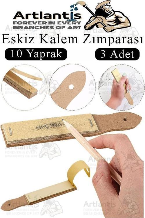Kalem Zımparası 3 Adet Eskiz Zımpara Kağıdı Füzen Kömür Kalem Karakalem Kalemtraş Kömür Bileme İnce Dişli Çizim Zımpara