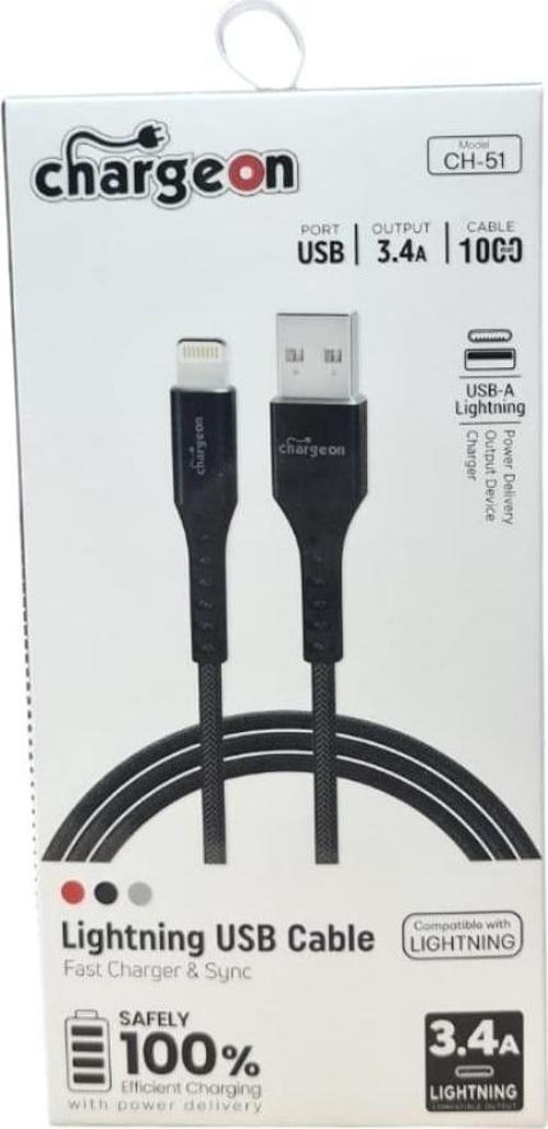 3.4 A TYPE-C - Lighting Hızlı Şarj Kablosu  1 Metre