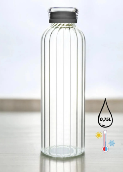 My Bottle Çizgili Tasarım Cam Matara 750 ml