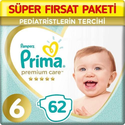 Premium Care 6 Beden Bebek Bezi  62 Adet