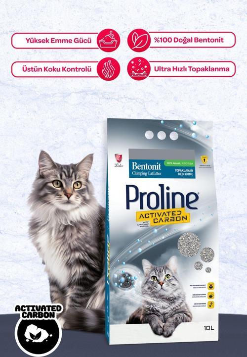 Aktif Karbonlu Topaklanan Doğal Kedi Kumu 10 Lt