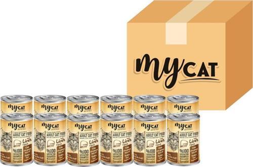 Mycat Ciğer Parça Etli Yetişkin Kedi Konserversi 12 Li (400Gr)
