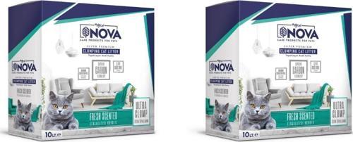 Ultra Topaklanma (Ferahlatıcı Koku) Premium Kedi Kumu Ince Taneli 10Lt (2 Adet)
