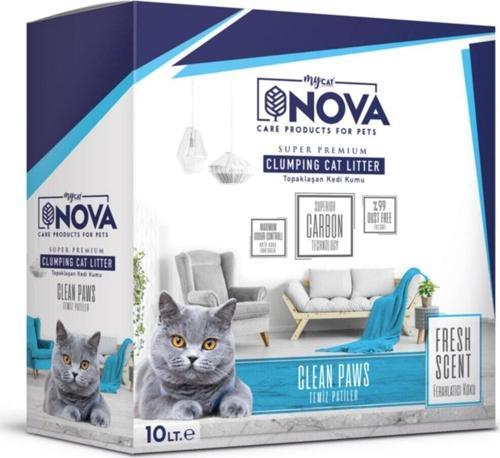 Mycat Nova Ferahlatıcı Koku ( Temiz Patiler) Premium Kedi Kumu10Lt