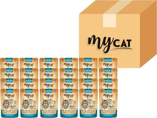 Mycat Hamsi Ve Tuna Balıklı Pouch Yaş Mama 85Gr 24Lü 4047