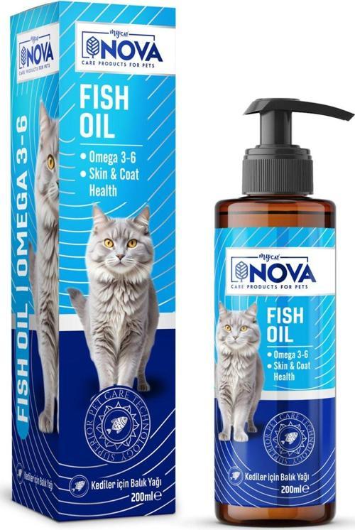 Premium Kediler İçin Balık Yağı Omega 3-6 200Ml