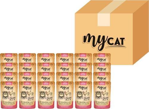 Mycat Tavuk Etli Kitten Pouch Yaş Mama 85Gr 24Lü 4061