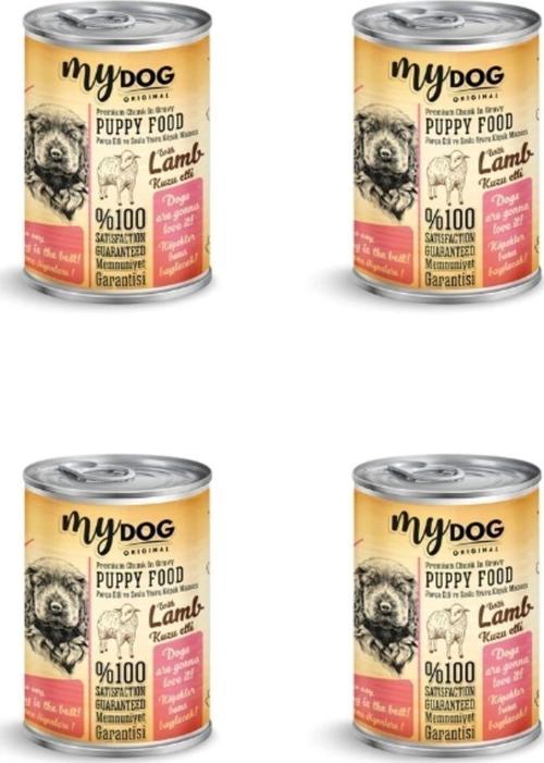 Kuzu Parça Etli Yavru Köpek Konserversi (400Gr)(4Adet)