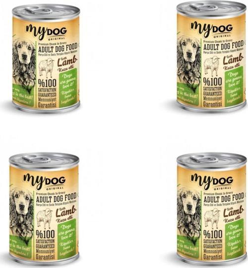 Kuzu Parça Etli Yetişkin Köpek Konserversi 400 Gr (4 Adet)