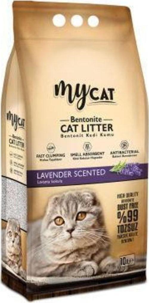 Mycat Lavanta Kokulu Bentonit Kedi Kumu 10 Lt