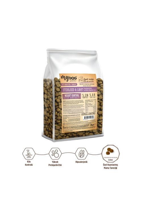 Original Az Tahıllı Kuzu Etli Diyet & Kısır Köpek Maması 1Kg