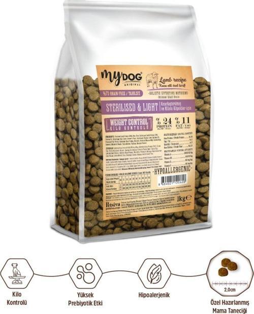 Original Az Tahıllı Kuzu Etli Diyet & Kısır Köpek Maması 1Kg