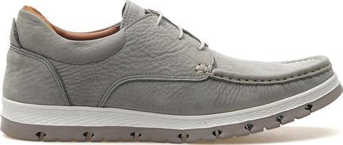 Erkek Hakiki Deri Casual Ayakkabı 25y Ykö.19601 M Gri Nubuk