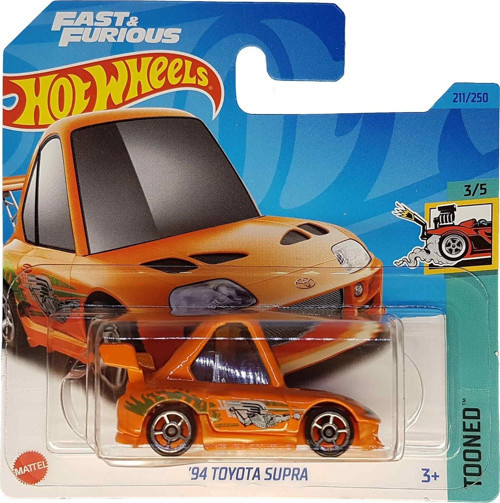 - ´94 Toyota Supra - Tooned 3/5 - Hkg62 - Short Card - Fast & Furious - Mattel 2023