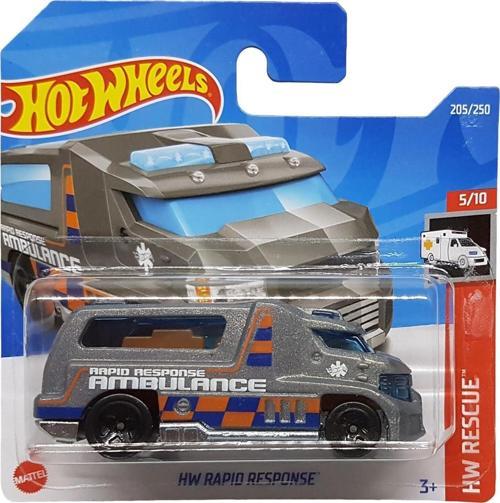 - Hw Rapid Response - Hw Rescue 5/10 - Hcx79 - Short Card - Ambulance - Mattel 2022