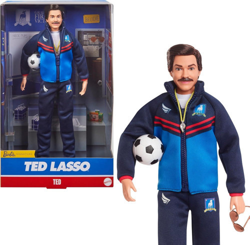 Signature Fashion Doll, Ted Lasso Afc Richmond Logolu Mavi Eşofman Giyiyor, Gösterilebilir Am