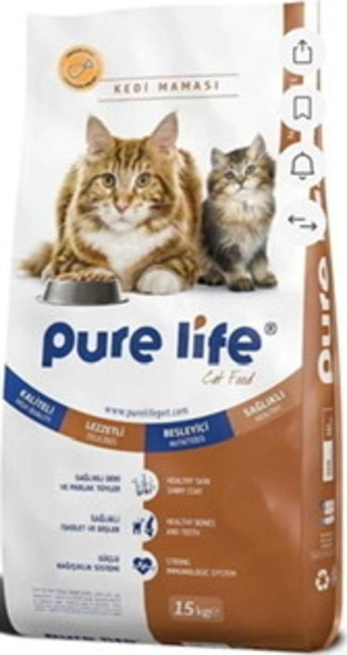 PURE LİFE Tavuk Etli Yetişkin Kedi Maması 15 Kg