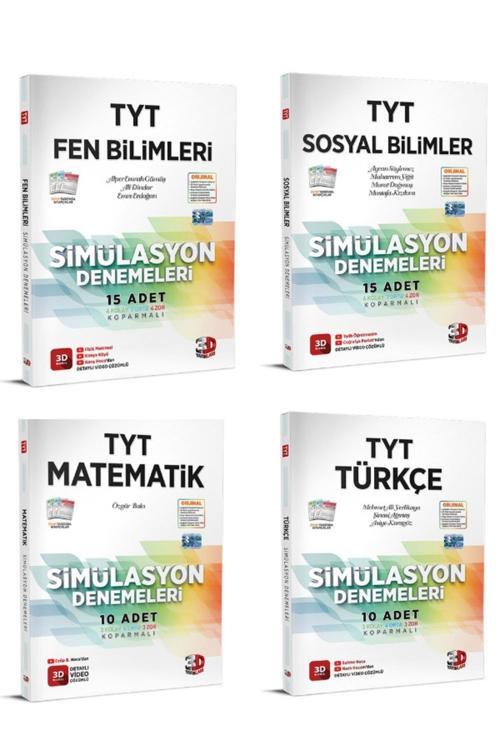 3D 2023 Matematik-fen-türkçe-sosyal 4'lü Tyt Branş Denemeleri Seti Hologramlı
