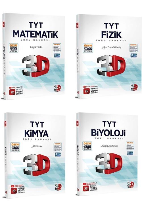 3D 2023 Tyt Matematik Fizik Kimya Biyoloji Dörtlü Soru Bankası Seti