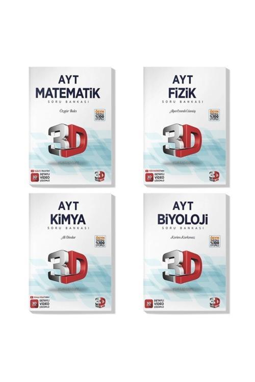 3d 2022 Ayt Matematik Fizik Kimya Biyoloji Soru Bankası Seti (4 Kitap)