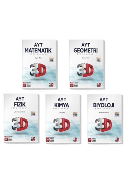 3d 2022 Ayt Matematik Geometri Fizik Kimya Biyoloji Soru Bankası Seti (5 Kitap)