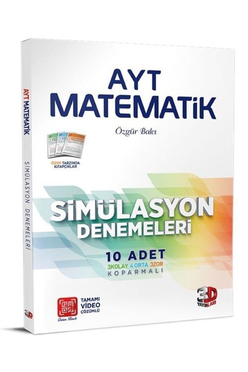 3D Ayt Matematik 10 Adet Simülasyon Denemeleri (kolay-orta-zor)