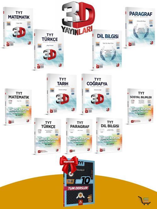 3D TYT Eşit Ağırlık Soru Bankası-Deneme Seti Çıkmış Sorular Hediyeli!