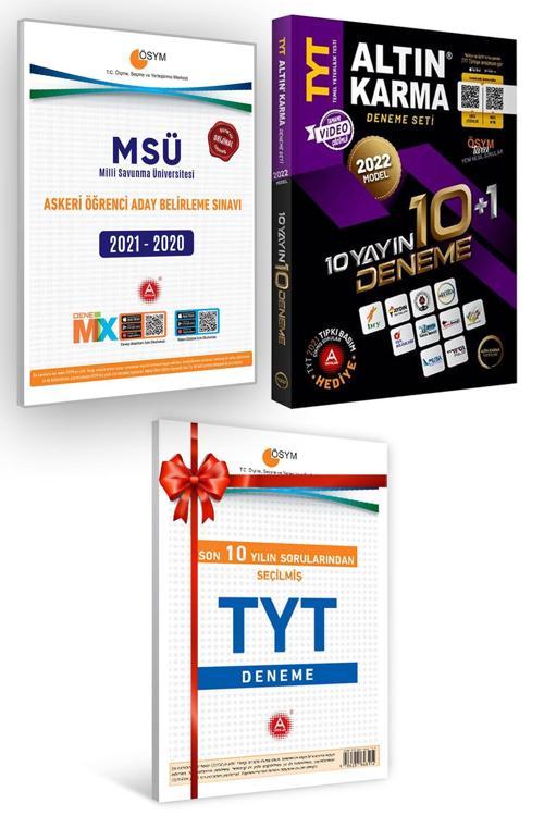 MSÜ 2021-2020 Tıpkı Basım + TYT & AYT Denemeler Altın Karma 2022 TYT 10+1 Deneme