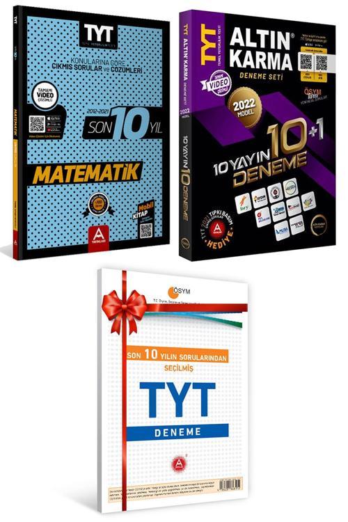 TYT Matematik Son 10 Yıl Soru ve Çözümleri + Altın Karma 2022 TYT 10+1 + Son 10 Yıl TYT Deneme
