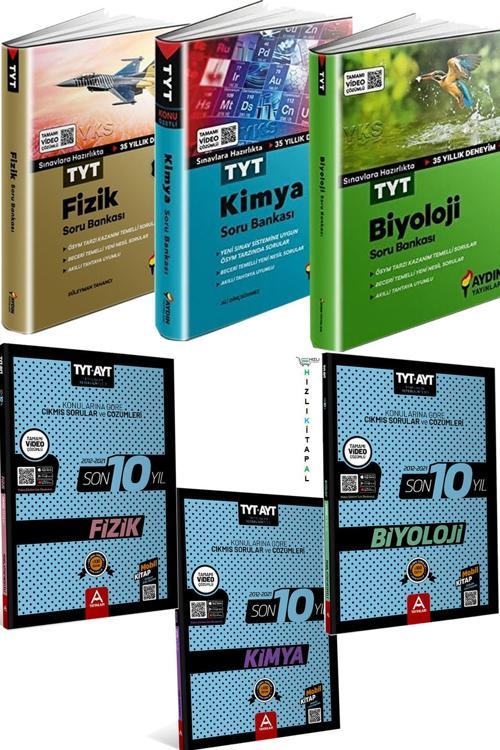 Aydın Yayınları Tyt Fizik-Kimya-Biyoloji ve Çıkmış Sorular Seti