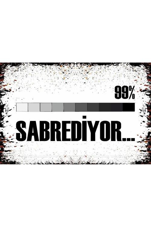 Sabrediyor Atarlı Komik Kamyon Arkası Sözler Duvar Yazıları  Ev Dekorasyon Retro Ahşap Poster