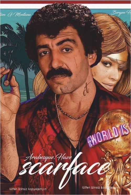 Scarface Müslüm Gürses Belgen Arabesk Müzik Ev Dekorasyon Tablo Retro Ahşap Poster