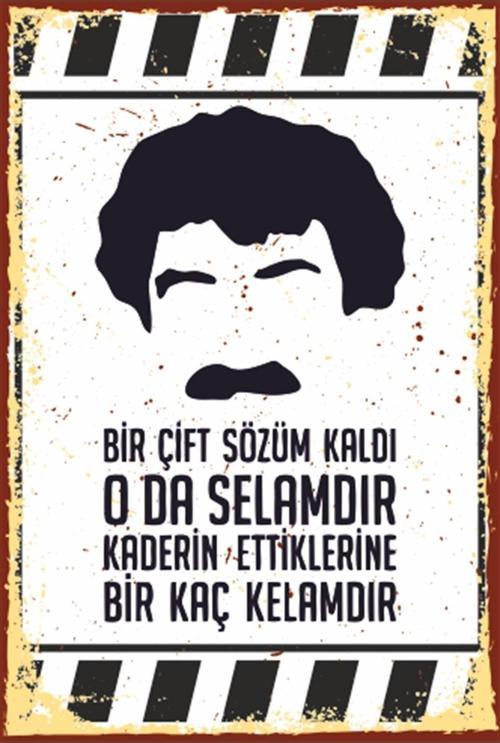 Ibrahim Tatlıses Bir Çift Sözüm Kaldı Retro Ahşap Poster