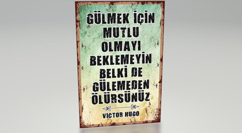 Motivasyon Sözleri Victor Hugo Özlü Sözler Duvar Yazıları Retro Ahşap Poster