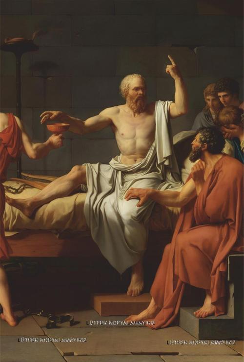 Felsefe Sokrates Filozof Bilim Ev Dekorasyon Tablo Retro Ahşap Poster