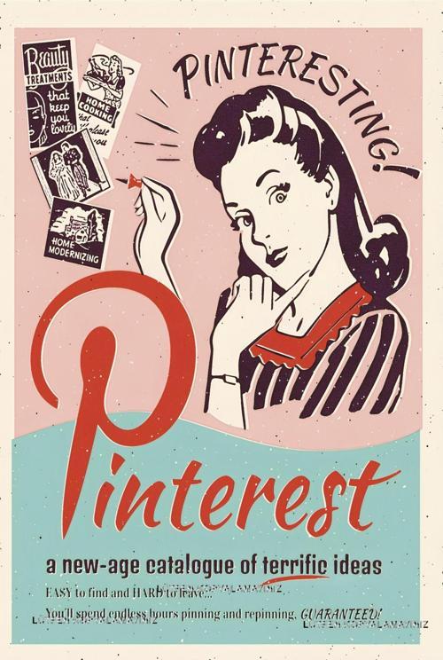Vintage Sosyal Medya Pinterest Eğlenceli Komik Ev Dekorasyon Tablo Retro Ahşap Poster