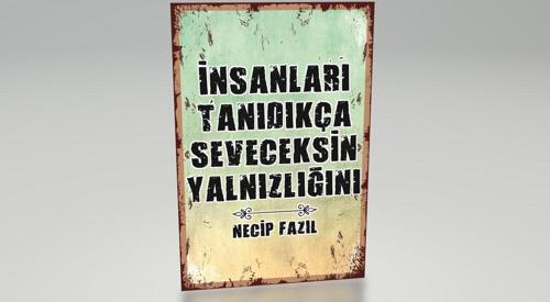 Necip Fazıl Kısakürek Edebiyat Şiir Tablo Retro Ahşap Poster