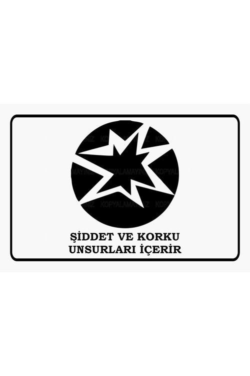 Rtük Tv Uyarıları Şiddet Ve Korku Komik Sözler Duvar Yazıları Retro Ahşap Poster Tablo
