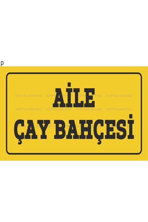 Aile Çay Bahçesi Tabela Komik Sözler Ev Dekorasyon Tablo Retro Ahşap Poster
