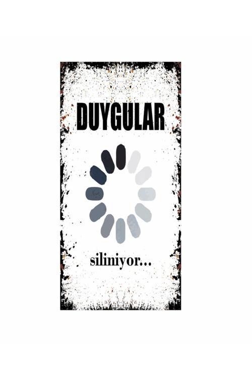 Duygular Siliniyor Komik Sözler Duvar Yazılar Ev Dekorasyon Mini Retro Ahşap Poster